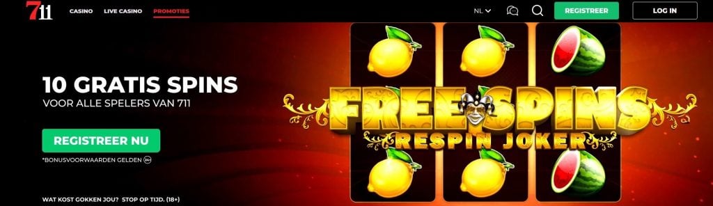 711 Casino Respin Joker gratis spins inlog