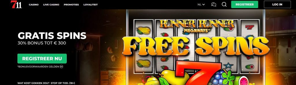 711 Casino Gratis Spins tot middernacht inlog