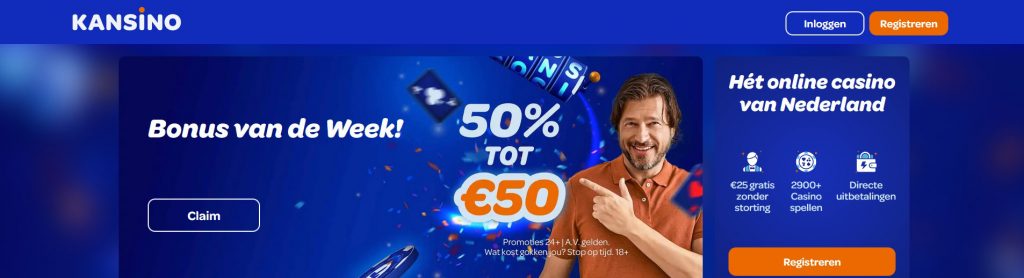 Kansino Bonus van de Week inlog