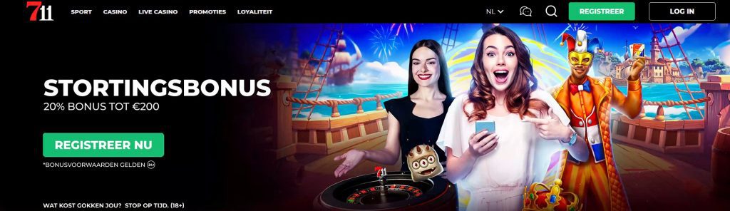 711 Casino Stortingsbonus 20 procent inlog