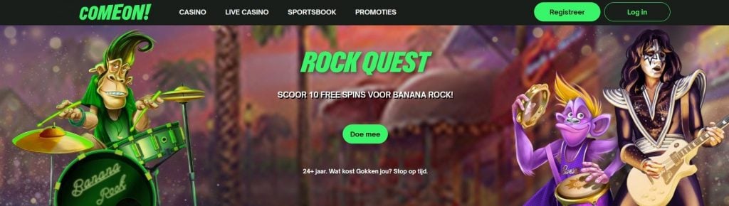 ComeOn! Casino Rock Quest inlog