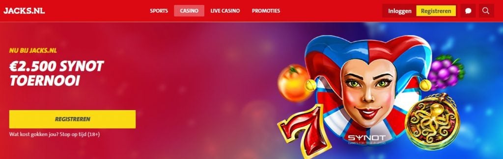 Jacks.nl Synot Toernooi free spins inlog