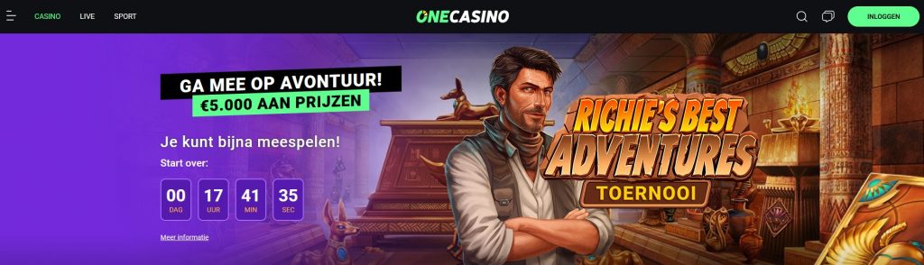 OneCasino Richie's Best Adventures Toernooi inlog