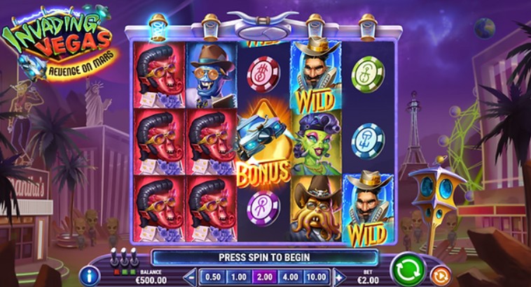 Play'n GO Invading Vegas Revenge on Mars slot free demo