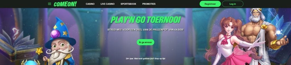 Play'n GO Toernooi ComeOn! inlog